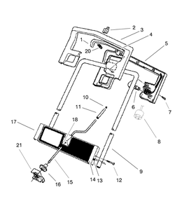Handle Assembly Diagram and Parts List for 38026 280000001 - 280999999 Lawn Boy Snow Blower